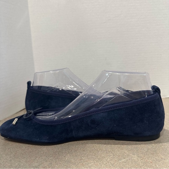 Marc Fisher Uber Women’s Blue Suede Ballet Flats with Bow - Picture 5 of 9